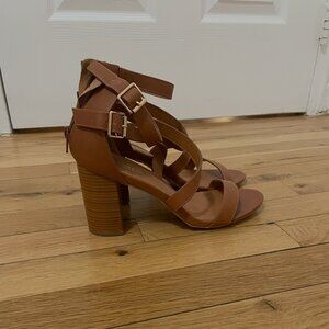 X2B Women's Chunky Block High Heel Sandals